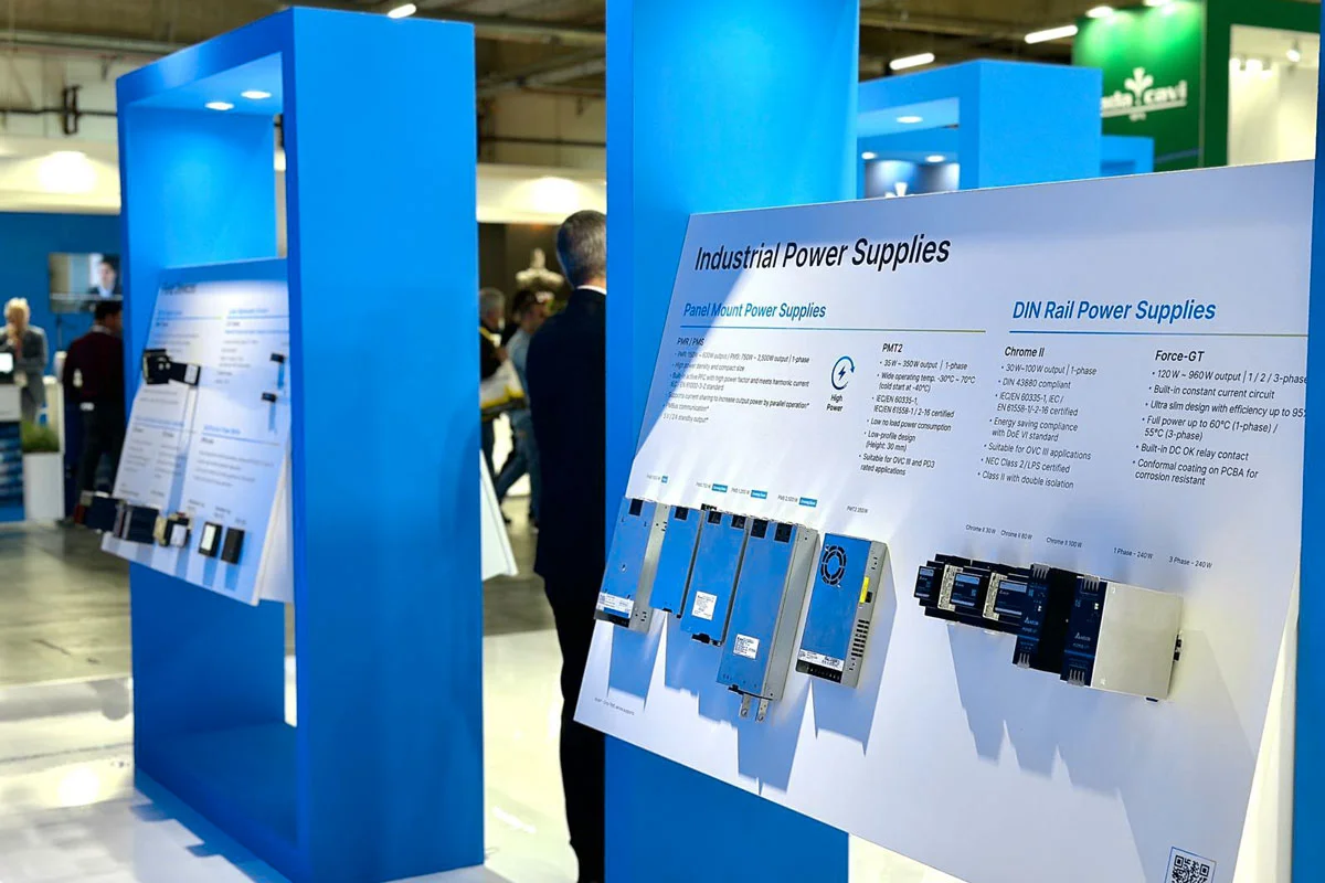 Delta highlighted various industrial power supplies that feature high efficiency and high reliability at SPS Italia 2024