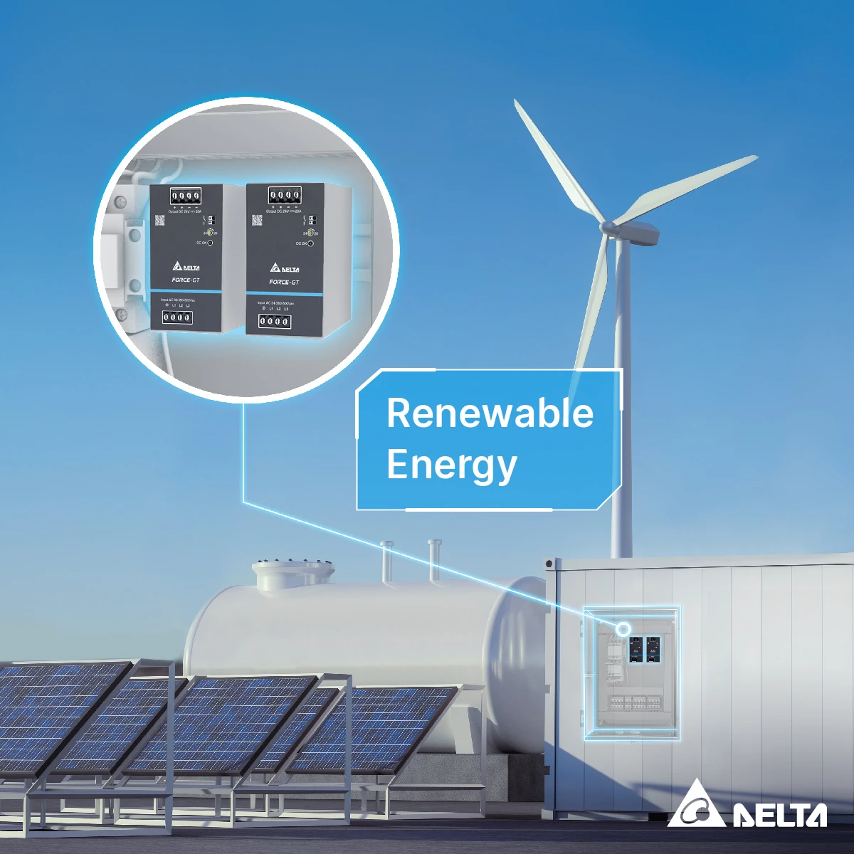 Force-GT Series supports renewable energy systems by providing stable power conversion and distribution