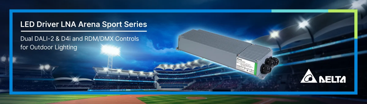 Delta LNA Arena Sport Series LED driver for outdoor stadiums and high mast lighting